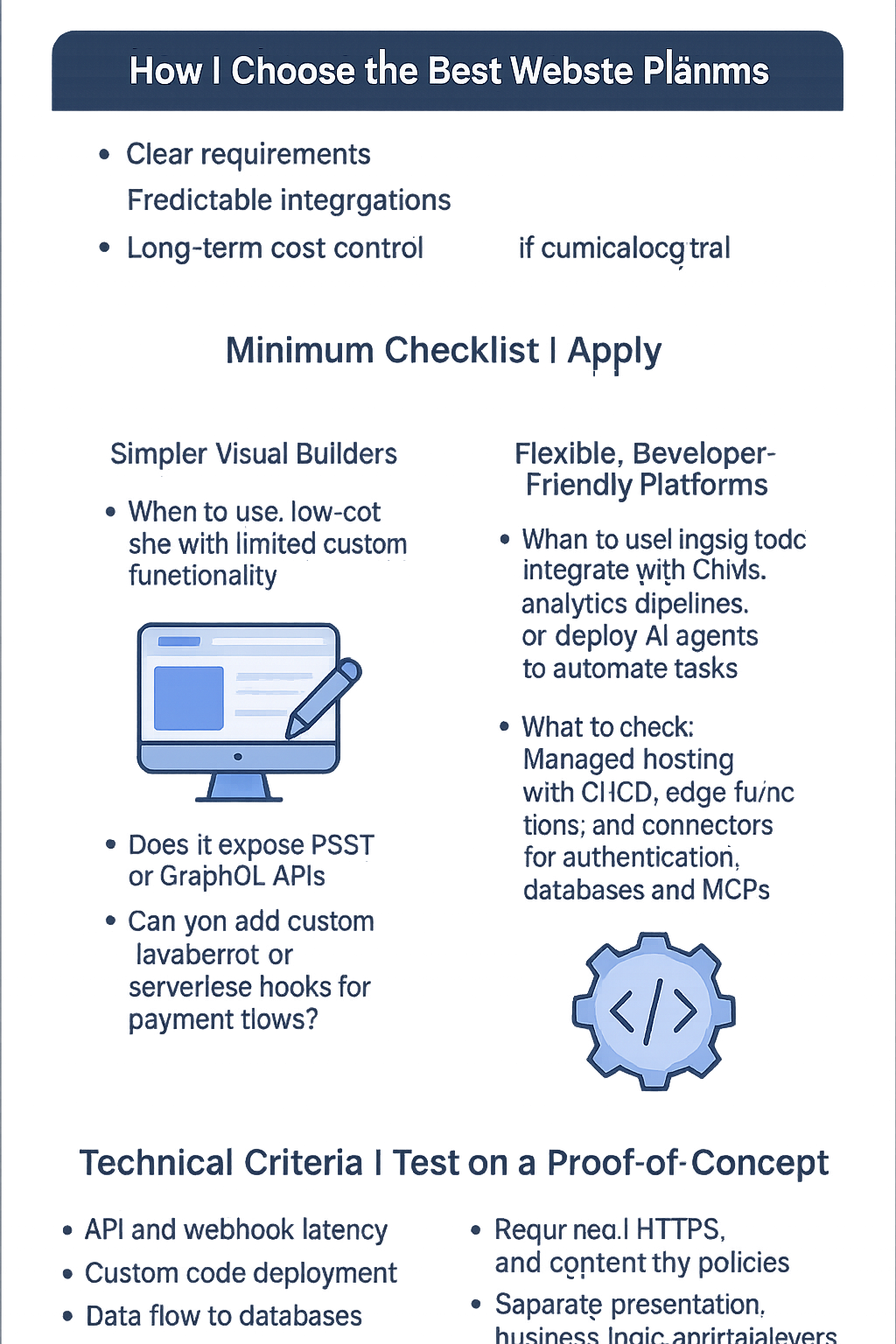 Best web building sites for small business — Guide infographic
